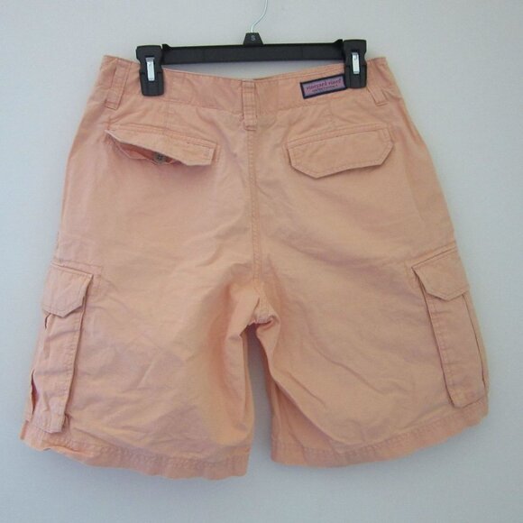 Coral Orange Cotton Vineyard Vines Cargo Shorts Men's 30 - Picture 3 of 7